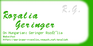 rozalia geringer business card